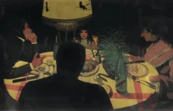 Le Dîner, effet de lampe (panneaux aluminium)