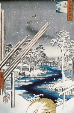 New Le quartier des charpentiers à Fukagawa, 1797-1858 (affiches d'art) Affiches D'Art|Toiles Sans Cadre