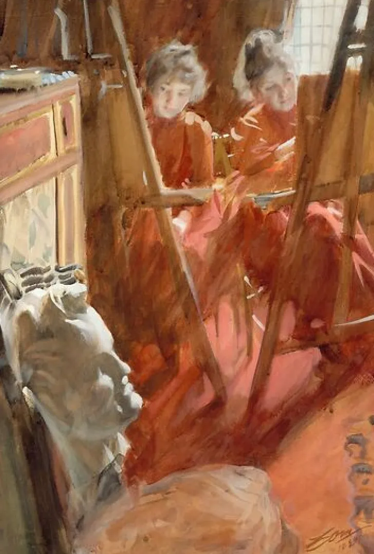 Sale Les Demoiselles Schwartz dessinant (affiches d'art encadrées) Affiches D'Art Encadrées|Affiches D'Art