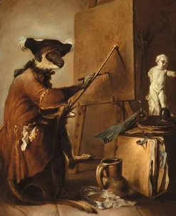 Le Singe peintre (toiles encadrées)