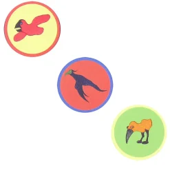 Lot de 3 badges Léopold Chauveau - Paysages monstrueux