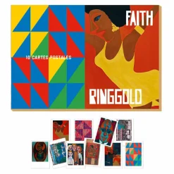 Hot Lot de 10 Cartes postales Faith Ringgold Cartes Et Marques Pages