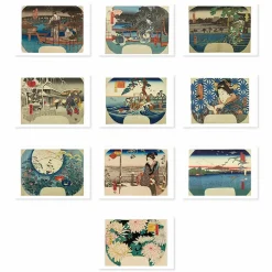 Lot de 10 Cartes postales Hiroshige