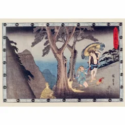 Lot de 16 cartes postales 14 x 20 cm - Hiroshige - Le trésor des vassaux fidèles