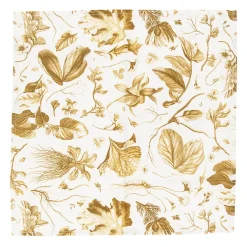 Hot Lot de 2 serviettes de table L'Herbier du Roi Bronze - 42x42 cm Art De La Table