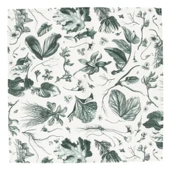 Discount Lot de 2 serviettes de table L'Herbier du Roi Vert - 42x42 cm Art De La Table