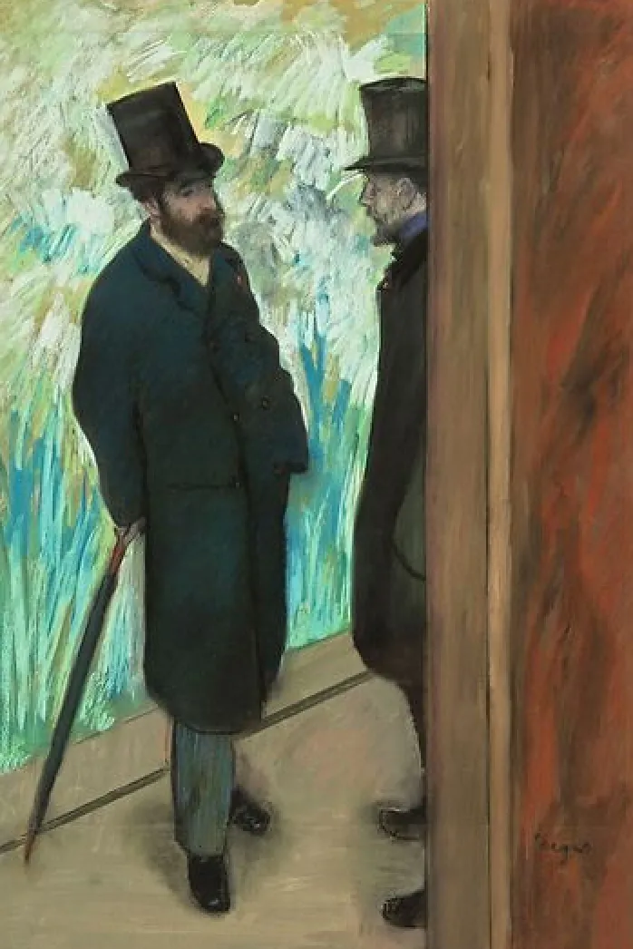Ludovic Halévy et Albert Boulanger-Cavé dans les coulisses de l'Opéra (panneaux aluminium)