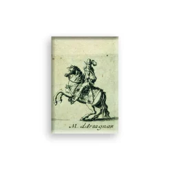Magnet Nicolas Cochin - Marche à l'entrée de Leurs Majestés en la Ville de Paris, M. d'Artagnan (détail) 1661