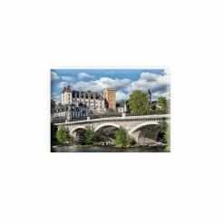 Magnet - Vue du château de Pau depuis le pont surmontant le cours d'eau