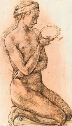 Marie Madeleine (') tenant la couronne d'épines et les clous de la Crucifixion (toiles encadrées)