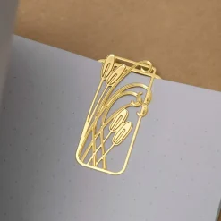 3 marque-pages/clips en métal - Art nouveau roseau - tout simplement,
