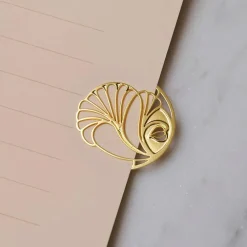 3 marque-pages/clips en métal - Art nouveau palmette - tout simplement,