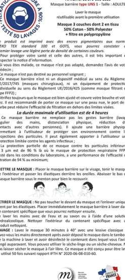 Hot Masque réutilisable en tissu Hokusai - La vague Masques Réutilisables