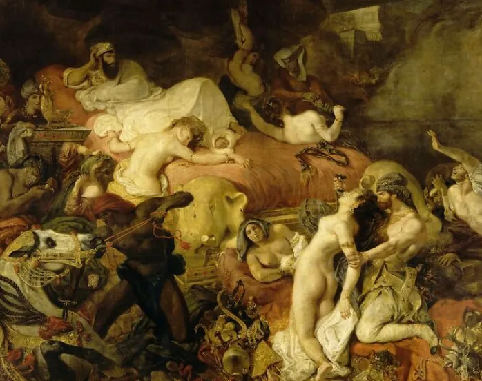 Mort de Sardanapale (toiles encadrées)