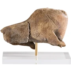 Moulage Bison se léchant