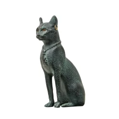Outlet Moulage Chatte Bastet aux boucles d'oreilles Antiquités Orientales Et Égyptiennes