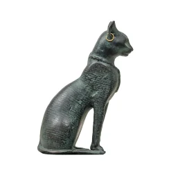 Outlet Moulage Chatte Bastet aux boucles d'oreilles Antiquités Orientales Et Égyptiennes