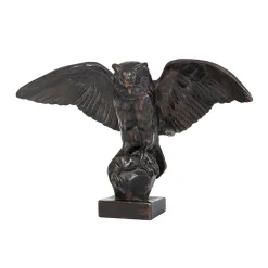 Clearance Moulage Hibou Barye - Bronze Art Européen