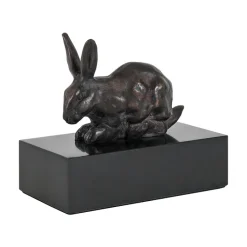 Moulage Lapin couché Barye