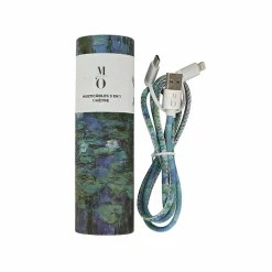 Multicâbles 3 en 1 - 1 mètre Claude Monet - Nymphéas bleus
