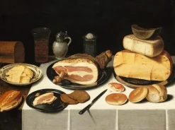Nature morte au jambon (affiches d'art encadrées)
