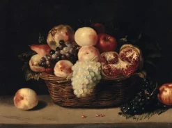 Best Panier de grenades, pêches et raisins (toiles sur châssis) Toiles Sur Châssis|Toiles Sans Cadre