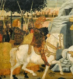 Hot Panneau de cassone : combat de cavalerie sous les murs de Troie I/II (toiles encadrées) Toiles Encadrées|Toiles Sur Châssis