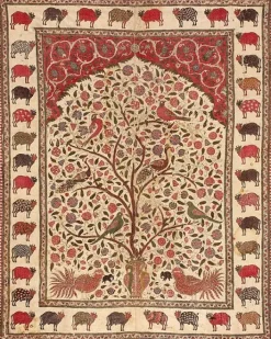 Panneau peint (pichvai) à l'arbre de vie (toiles sans cadre)
