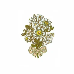 Sale Patch brodé thermocollant Galerie des modes Bouquet - 15 x 20 cm Accessoires
