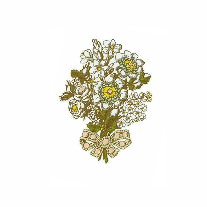 Sale Patch brodé thermocollant Galerie des modes Bouquet - 15 x 20 cm Accessoires