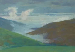 Paysage de montagne avec mer de nuages (panneaux acryliques)