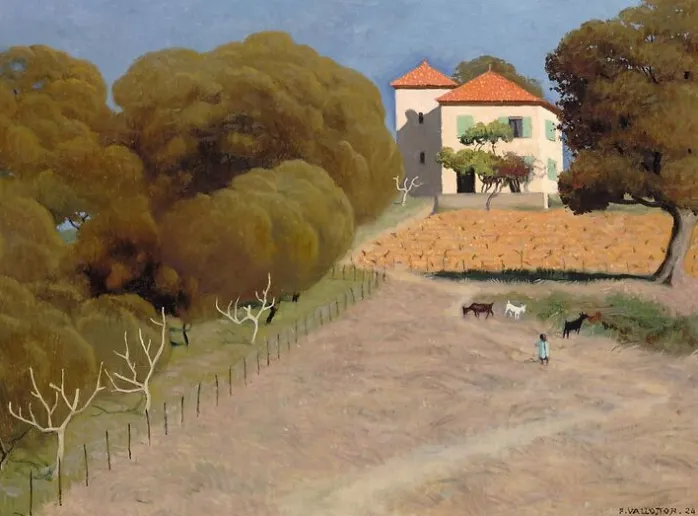 Paysage, la maison au toit rouge (panneaux aluminium)