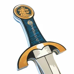 New Épée de chevalier en mousse bleue avec emblème Lion doré Habits Et Accessoires|Jouets