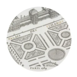 Petite assiette "Plan de Turgot" - Or, Porcelaine