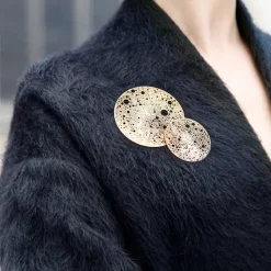 Outlet Petite broche magnétique Lunar - Métal or rosé Broches