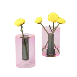 Petit vase réversible Rose/vert - Block Design
