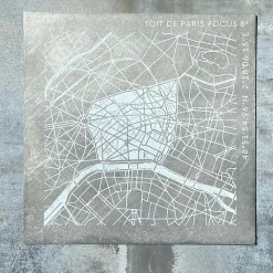Best Plaque de zinc Focus Paris 8e arrondissement - Toit de Paris - 12 x 12 cm Design|Art De La Maison