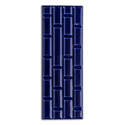 Plaque Grand Rivoli grès émaillé - 25 x 9 cm - Bleu Sèvres - Déjà-vu
