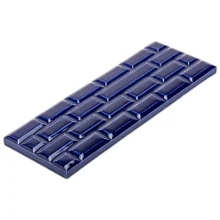 Plaque Grand Rivoli grès émaillé - 25 x 9 cm - Bleu Sèvres - Déjà-vu
