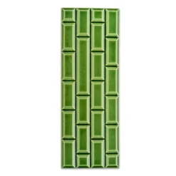 Best Plaque Grand Rivoli grès émaillé - 25 x 9 cm - Vert Lutèce - Déjà-vu Design|Art De La Maison