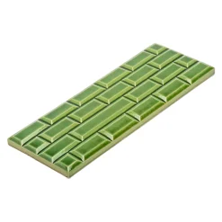 Best Plaque Grand Rivoli grès émaillé - 25 x 9 cm - Vert Lutèce - Déjà-vu Design|Art De La Maison
