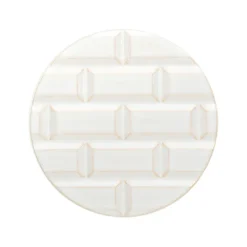Hot Plaque Rivoli grès émaillé - ⌀ 11,5 cm - Blanc Meudon - Déjà-vu Paris Design