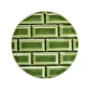 Plaque Rivoli grès émaillé - ⌀ 11,5 cm - Vert Lutèce - Déjà-vu