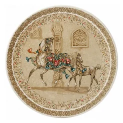 Plat à gâteaux - Chevaux du vent Ø30 cm - Faïencerie de Gien