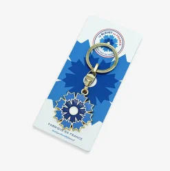 Porte-clés argenté Bleu horizon - Bleuet de France