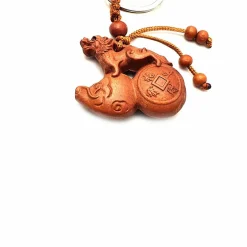 Online Porte-clés en bois Feng Shui - Dragon sur Wulou Habits Et Accessoires