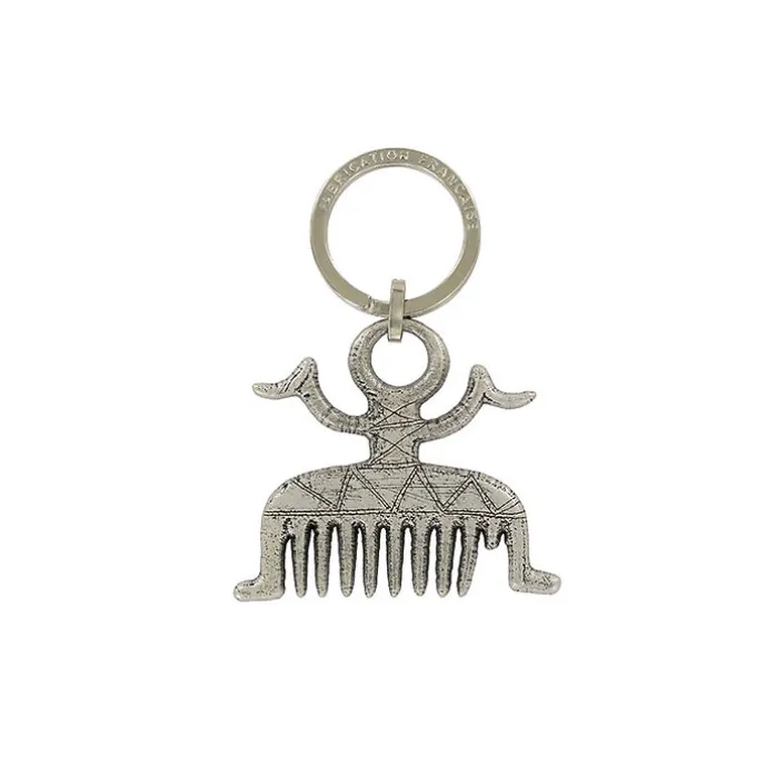 Porte-clés Peigne argenté
