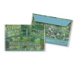 Outlet Porte-documents avec bouton pression Claude Monet - Le Bassin aux nymphéas, Harmonie verte Chemises Et Sous-Chemises