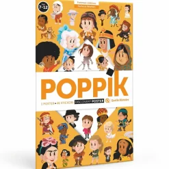 Best Poster pédagogique Femmes Célèbres + 46 stickers - Poppik Loisirs Créatifs