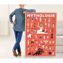 Clearance Poster pédagogique Mythologie + 38 stickers - Poppik Loisirs Créatifs